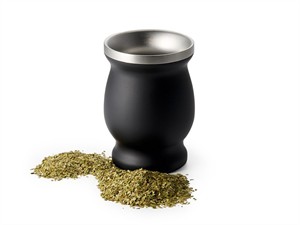 Calabaza mate Santiago Negro Inox 0.2l.