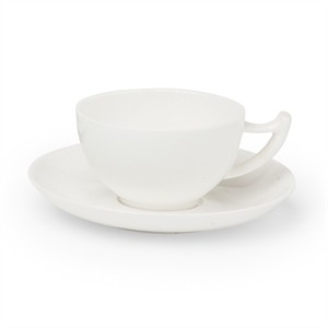 Taza c/plato "Epsilon" 0,1l. Fine Bone China blanco