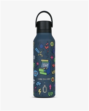 Termo Runbott Mii Pedro Baigorria 600ml."Retro Gamer" Ocean