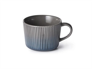 Taza "Nolan" 0,25l. cerámica c/ relieve, gris azulado