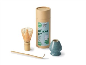 Kit matcha 3 piezas (brocha y cuchara bambú, soporte)